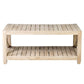 Promenade Mindi Wood Slatted Coffee Table by Jeffan | Coffee Tables | Modishstore