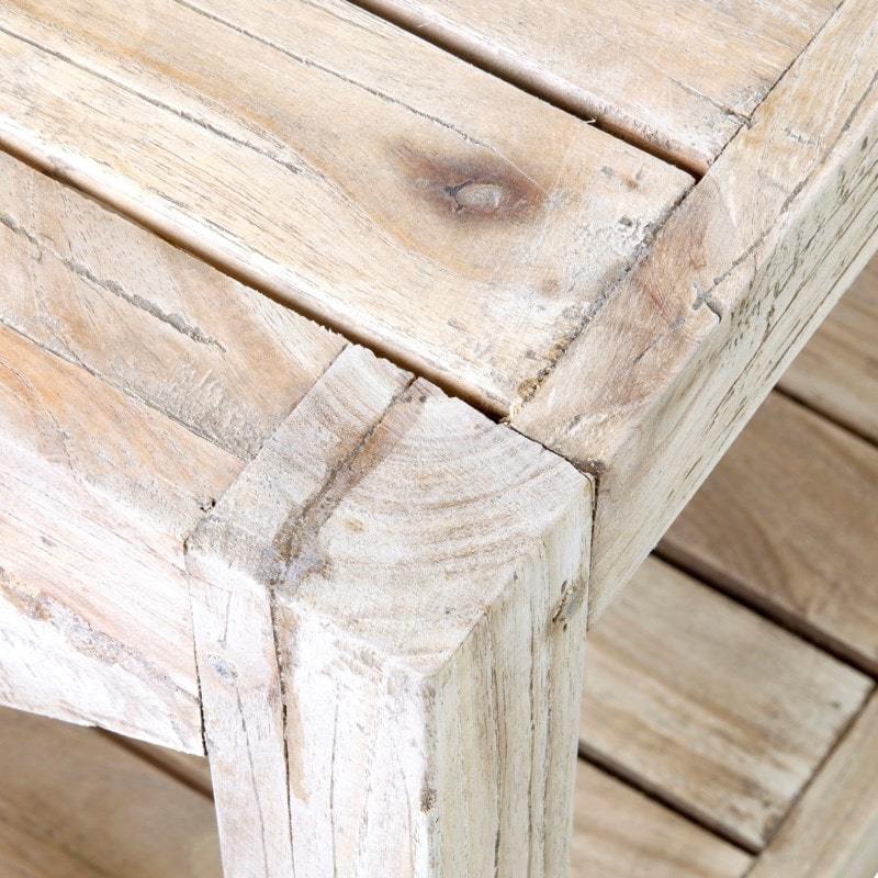 Promenade Mindi Wood Slatted Coffee Table by Jeffan | Coffee Tables | Modishstore - 3