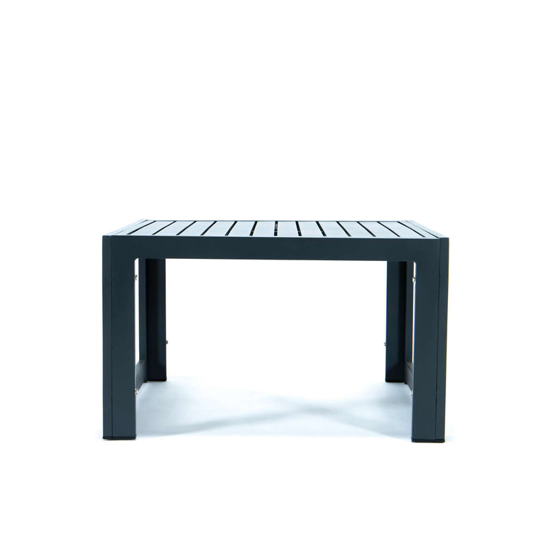 LeisureMod Chelsea Patio Coffee Table With Black Aluminum | Coffee Tables | Modishstore