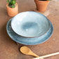 Ceramic Dinner Plates And Bowls - Blue Set Of 2 By Kalalou | Dinnerware | Modishstore