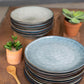 Ceramic Dinner Plates And Bowls - Blue Set Of 2 By Kalalou | Dinnerware | Modishstore - 3