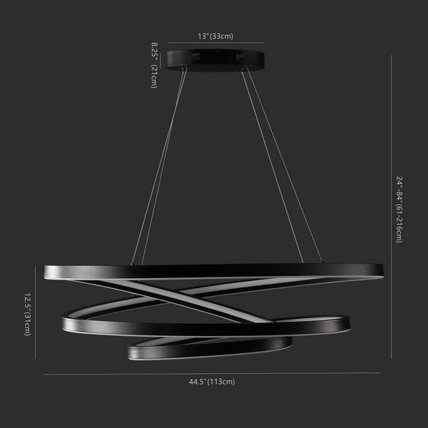 Safavieh Brianne Infinity Chandelier - Black | Chandeliers | Modishstore - 3