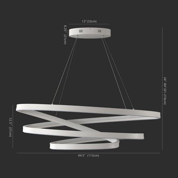 Safavieh Brianne Infinity Chandelier - White | Chandeliers | Modishstore - 3