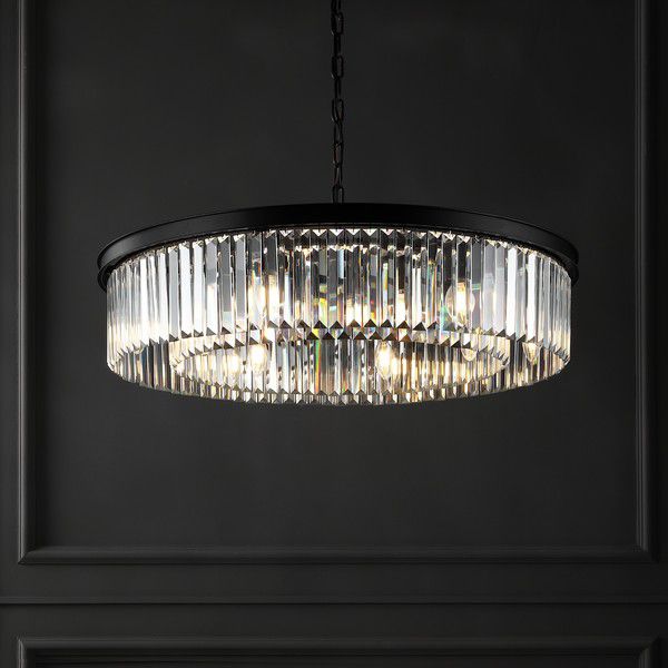 Safavieh Jennaya Crystal Chandelier - Black | Chandeliers | Modishstore