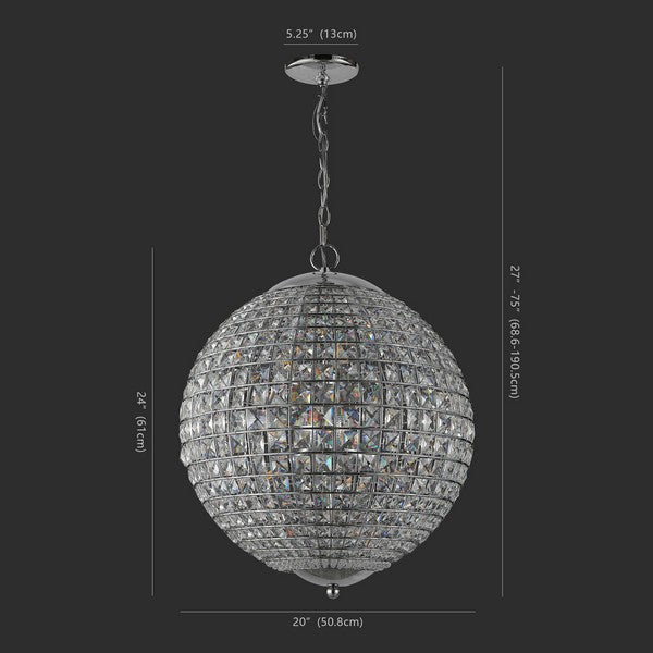 Safavieh Francois Small Crystal Chandelier | Chandeliers | Modishstore - 2
