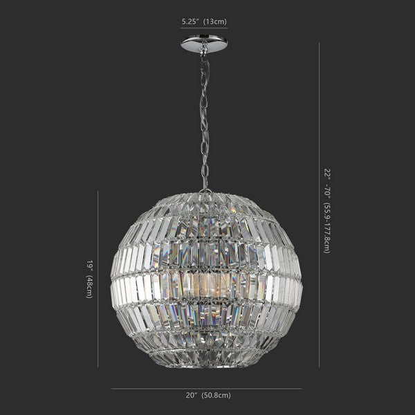 Safavieh Demarco Small Crystal Chandelier | Chandeliers | Modishstore - 3