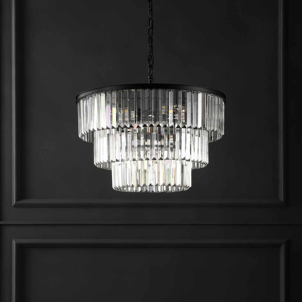 Safavieh Karissa 3 Tier Chandelier | Chandeliers | Modishstore - 4