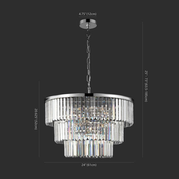 Safavieh Karissa 3 Tier Chandelier | Chandeliers | Modishstore - 2
