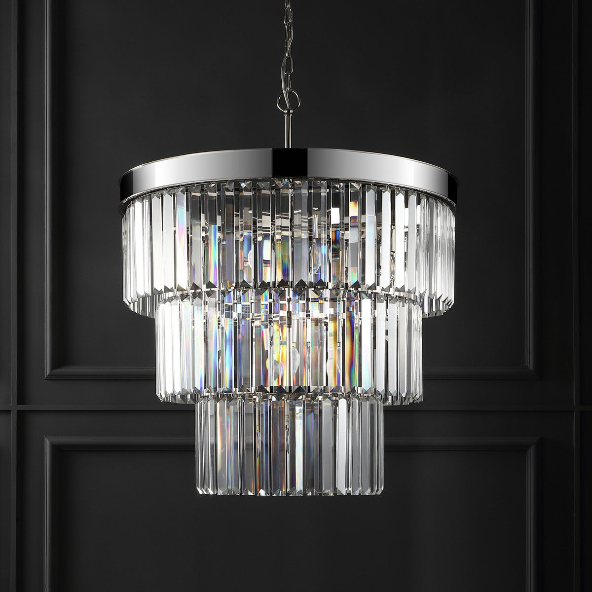 Safavieh Coulette 3 Tier Crystal Chande | Chandeliers | Modishstore - 9