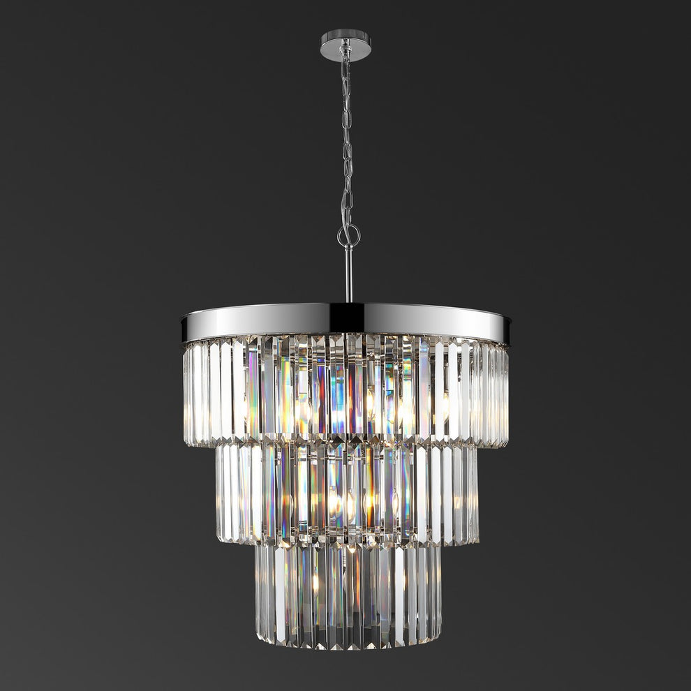 Safavieh Coulette 3 Tier Crystal Chande | Chandeliers | Modishstore - 8