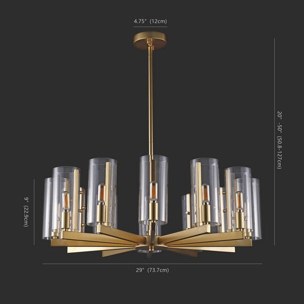 Safavieh Benicio Gold Chandelier | Chandeliers | Modishstore - 2
