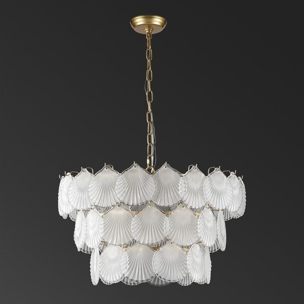 Safavieh Gutierrez 3 Tier Glass Chandel | Chandeliers | Modishstore - 3