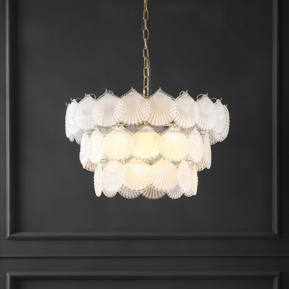 Safavieh Gutierrez 3 Tier Glass Chandel | Chandeliers | Modishstore - 5