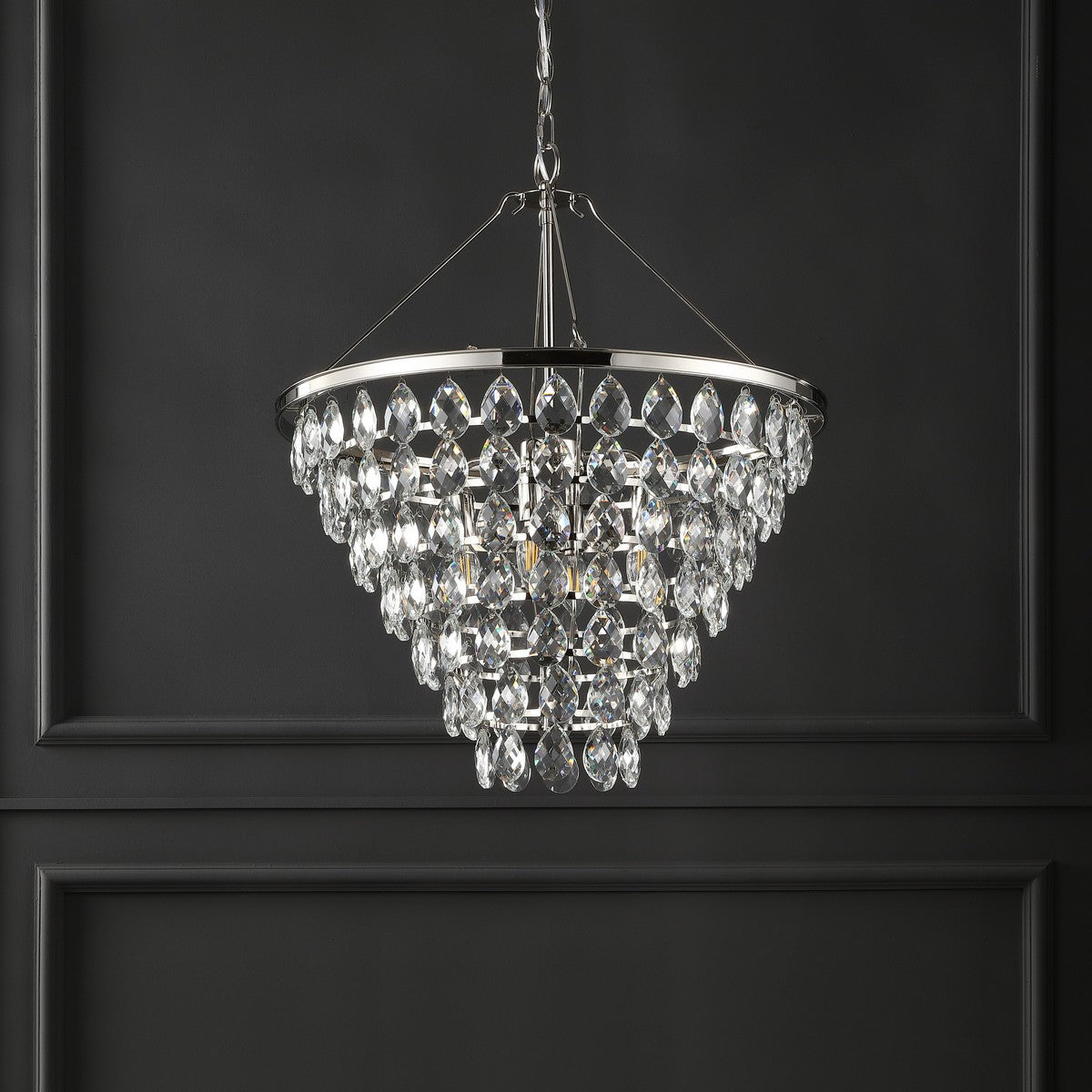 Safavieh Nydia Teardrop Chandelier | Chandeliers | Modishstore - 4