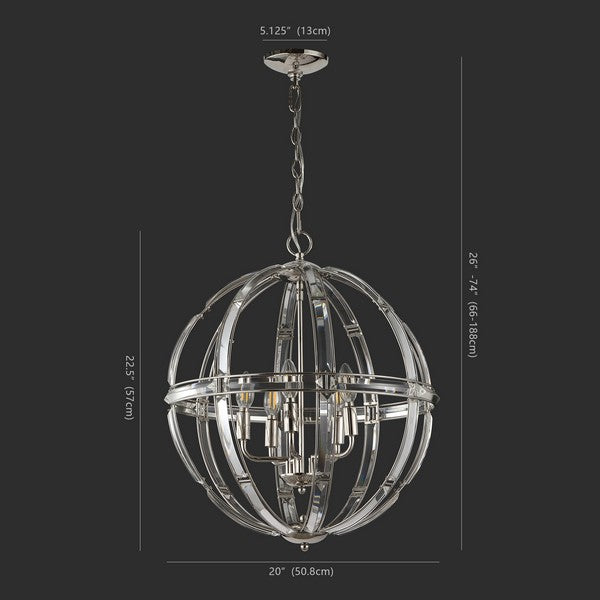 Safavieh Giordano Rd Crystal Chandelier | Chandeliers | Modishstore - 4