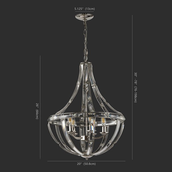 Safavieh Amira Crystal Chandelier | Chandeliers | Modishstore - 2