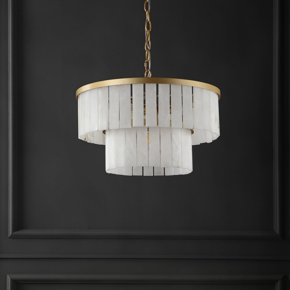 Safavieh Kiandra Marble 2 Tier Chandeli | Chandeliers | Modishstore - 4