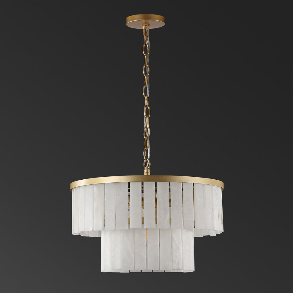Safavieh Kiandra Marble 2 Tier Chandeli | Chandeliers | Modishstore - 3