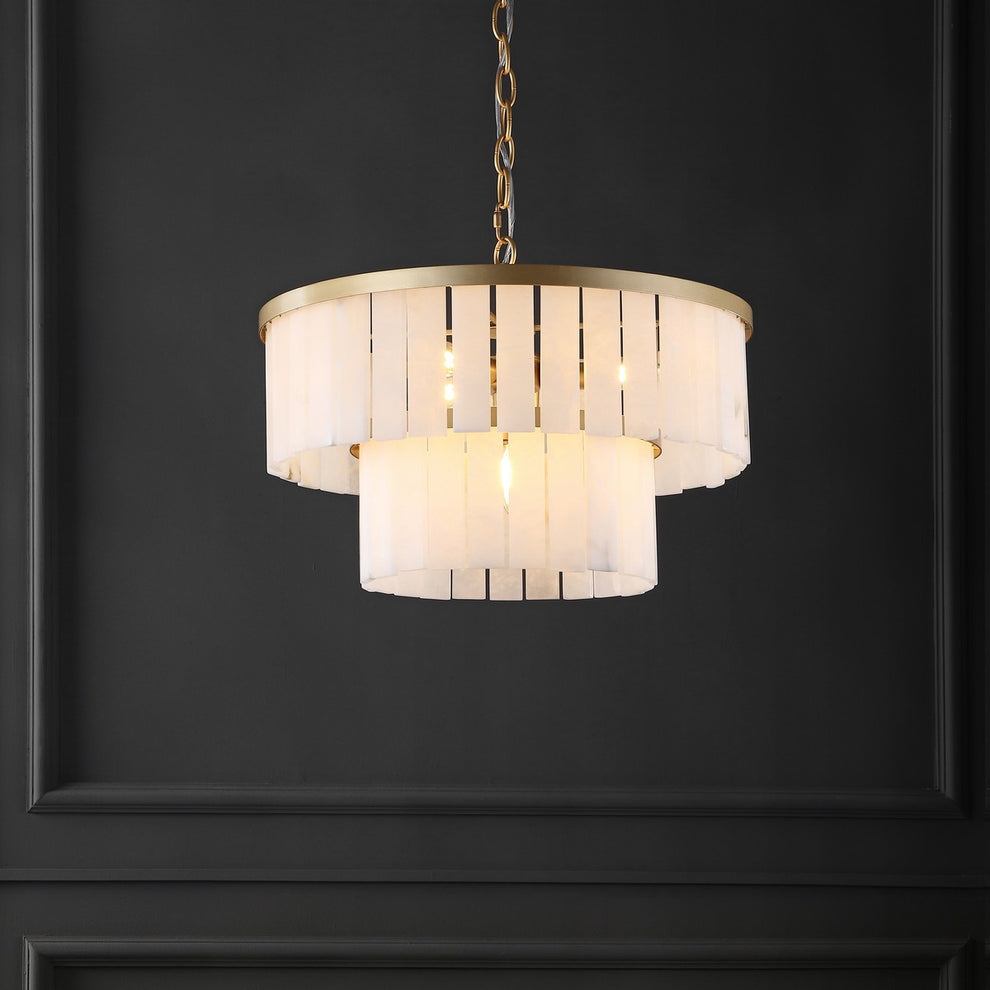 Safavieh Kiandra Marble 2 Tier Chandeli | Chandeliers | Modishstore - 5
