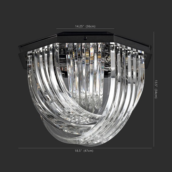 Safavieh Tracy Glass Flush Mount | Ceiling Lamps | Modishstore - 2
