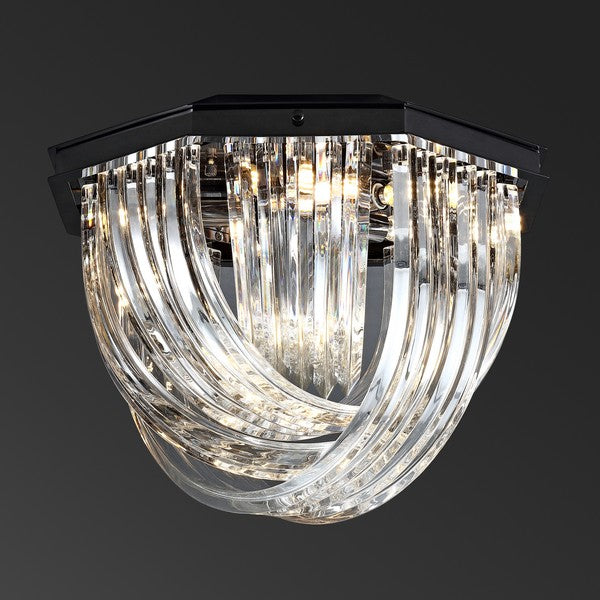 Safavieh Tracy Glass Flush Mount | Ceiling Lamps | Modishstore - 4