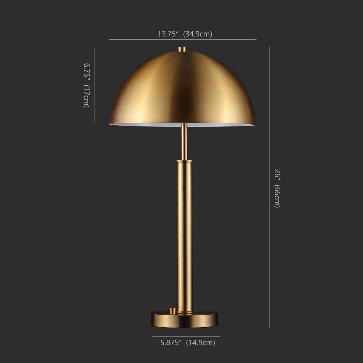 Safavieh Harvey Metal Dome Table Lamp | Table Lamps | Modishstore - 3