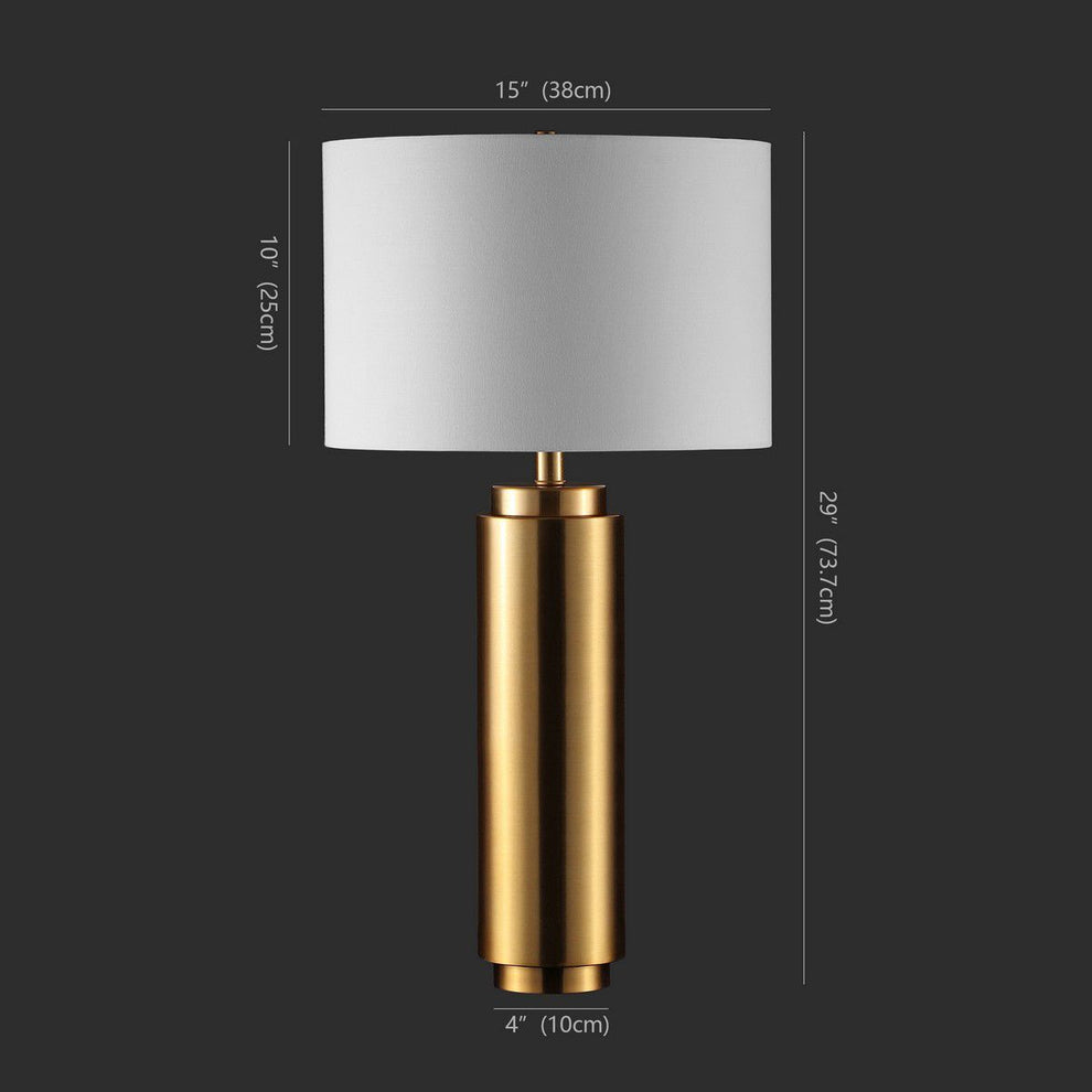 Safavieh Terry Metal Pillar Table Lamp - Gold | Table Lamps | Modishstore - 3