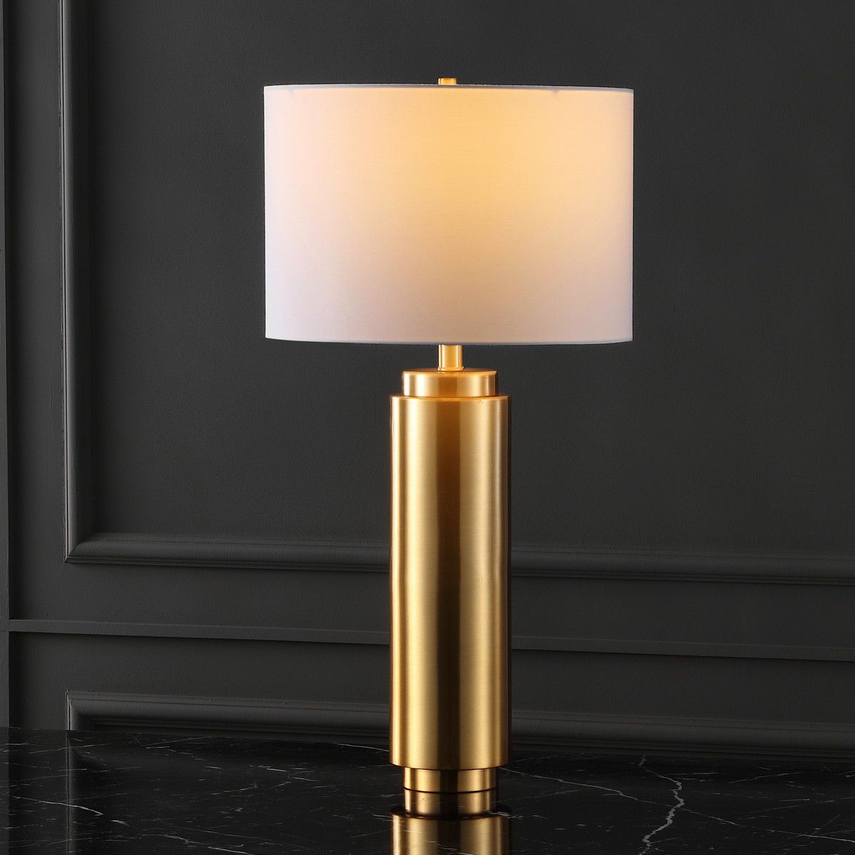Safavieh Terry Metal Pillar Table Lamp - Gold | Table Lamps | Modishstore