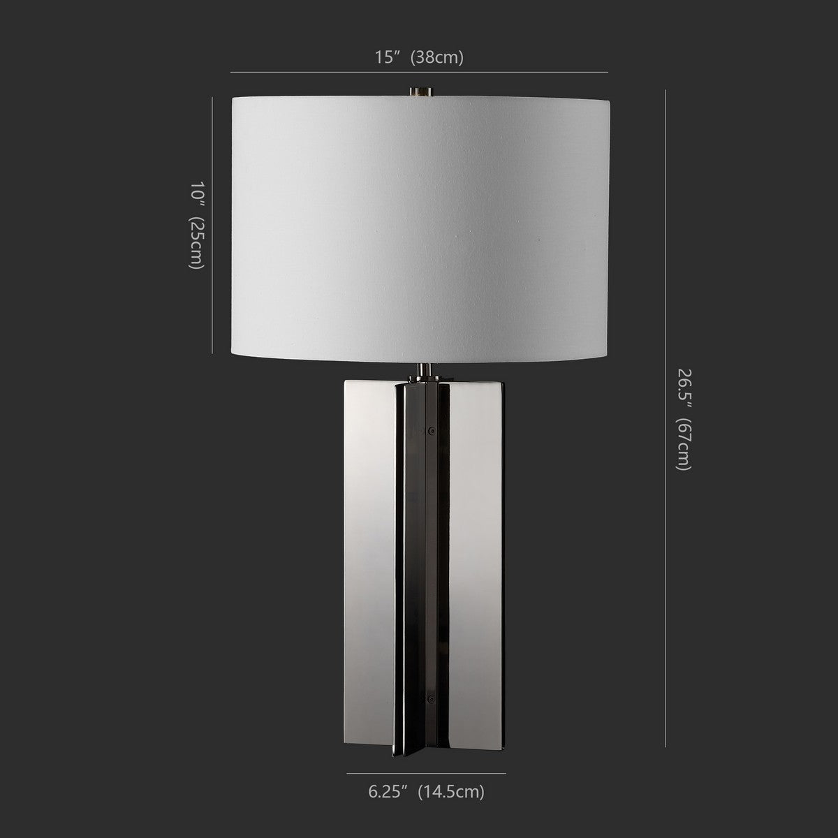 Safavieh Rollins Square Metal Table Lam | Table Lamps | Modishstore - 8