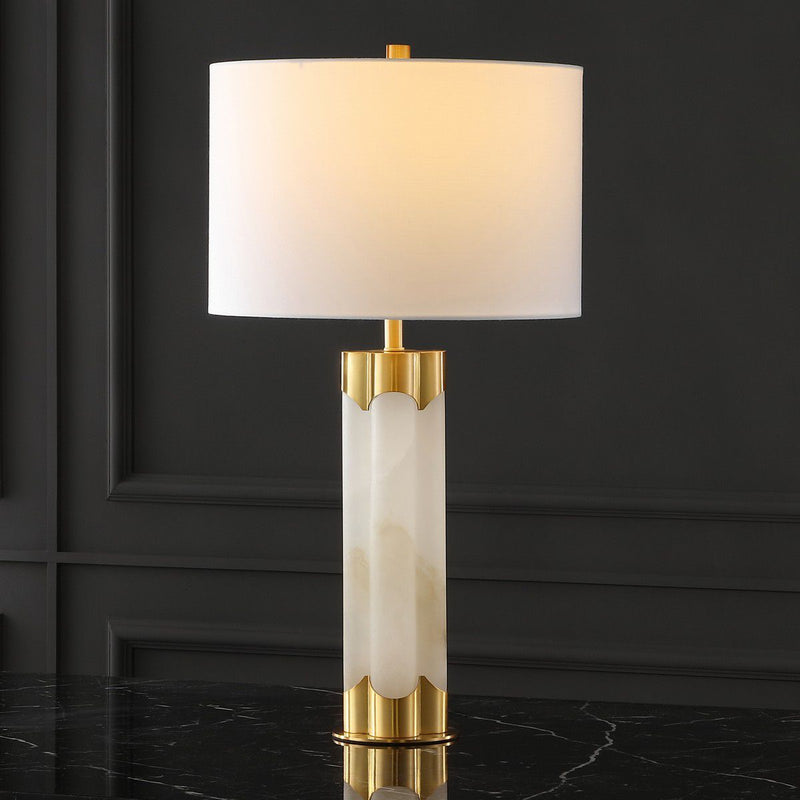 Safavieh Chavez Alabaster Table Lamp - White and Gold | Table Lamps | Modishstore
