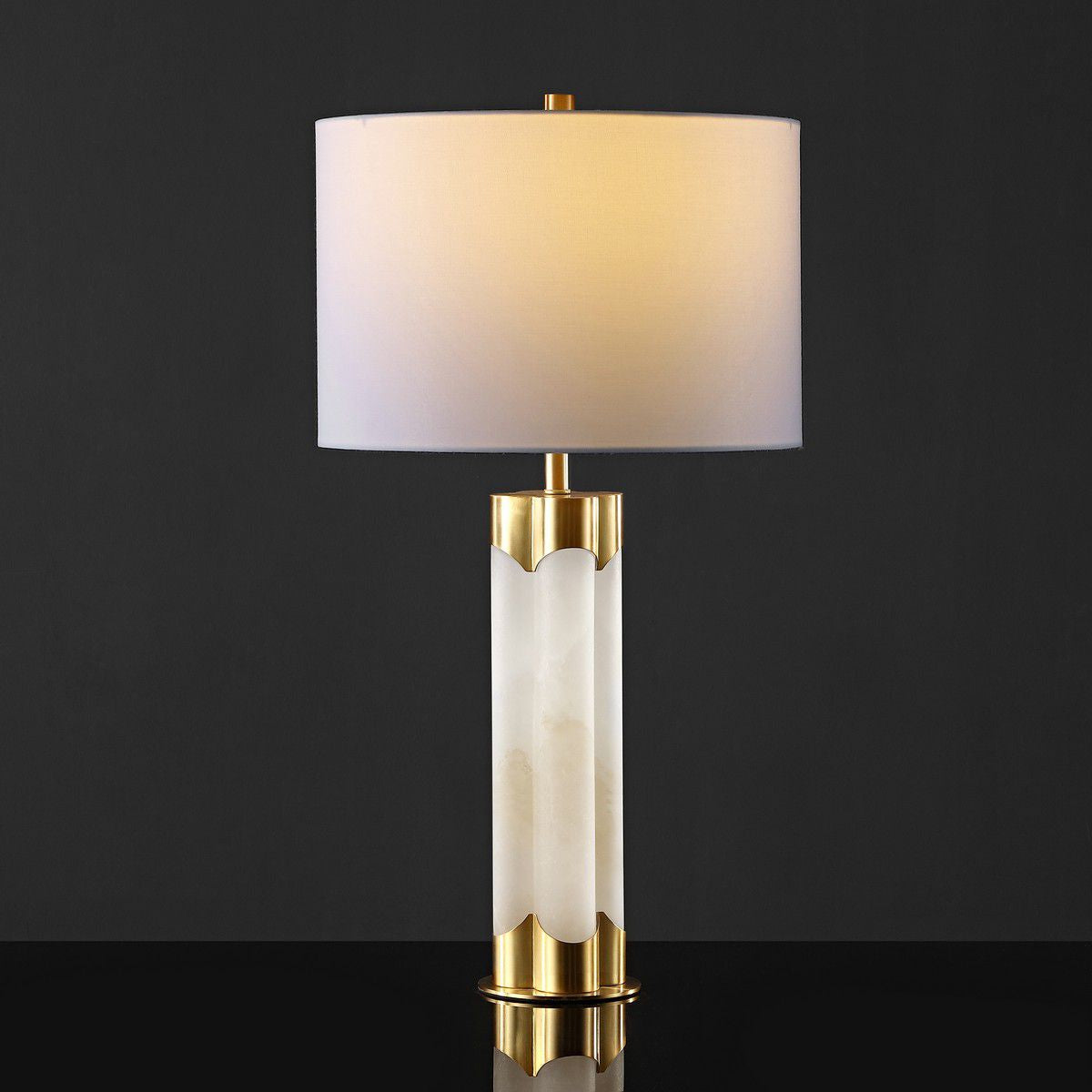 Safavieh Chavez Alabaster Table Lamp - White and Gold | Table Lamps | Modishstore - 2
