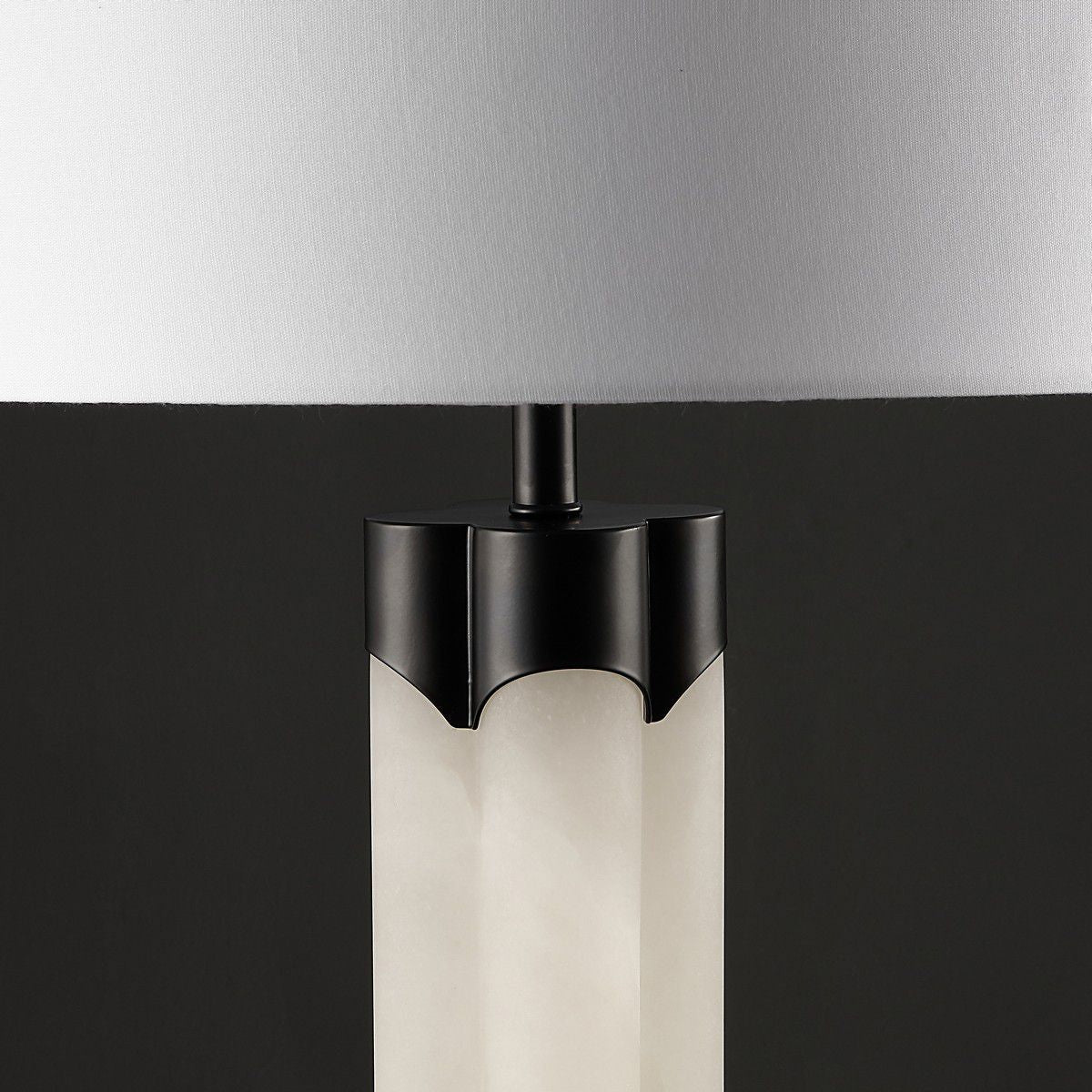 Safavieh Chavez Alabaster Table Lamp - White and Black | Table Lamps | Modishstore - 4