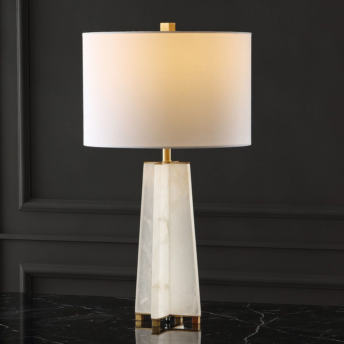 Safavieh Kraus Alabaster Table Lamp - White | Table Lamps | Modishstore