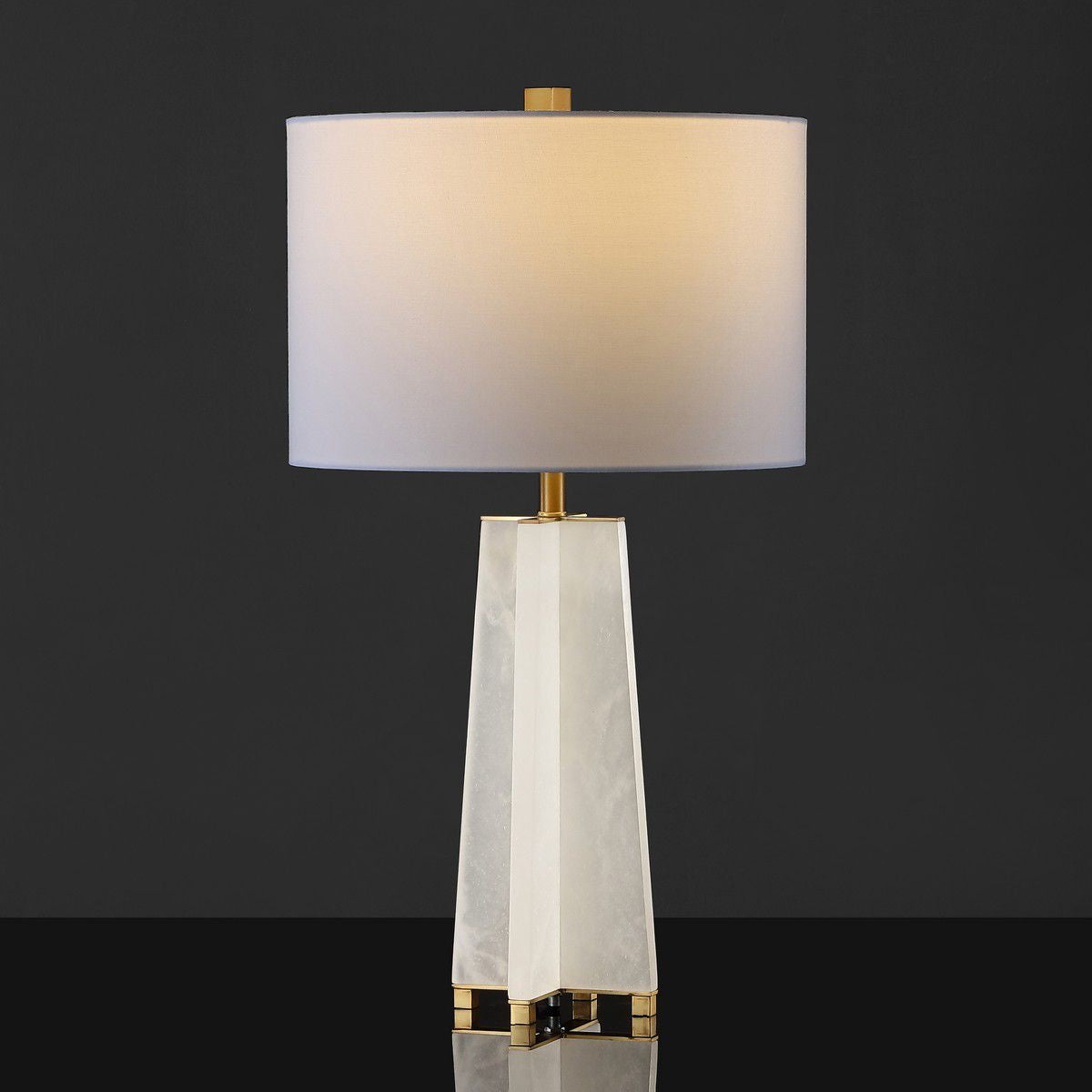 Safavieh Kraus Alabaster Table Lamp - White | Table Lamps | Modishstore - 2