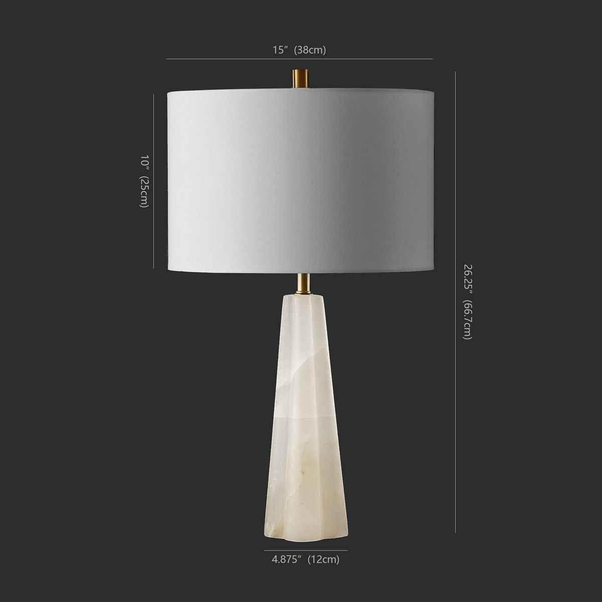 Safavieh Aaron Alabaster Table Lamp - White | Table Lamps | Modishstore - 4