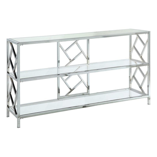 Crestview Collection Hollywood Nickel Metal and Glass Console | Console Tables | Modishstore
