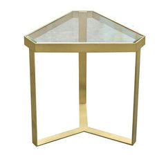Crestview Collection Melrose Gold Triangle Accent Table