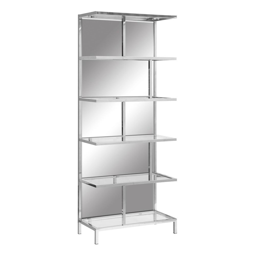 Crestview Collection Bentley Chrome and Mirror Etagere | Shelves & Shelving Units | Modishstore