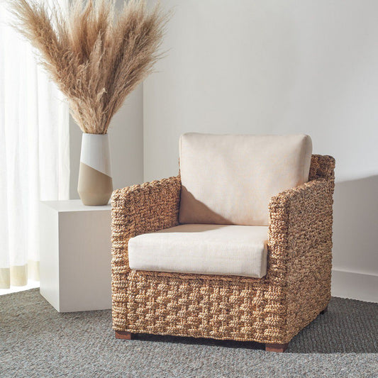 Safavieh Gregory Water Hyacinth Chair - Natural | Accent Chairs | Modishstore