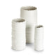 White Organic Cylinder Vase Set Of 3 By Two's Company | Vases | Modishstore - 3