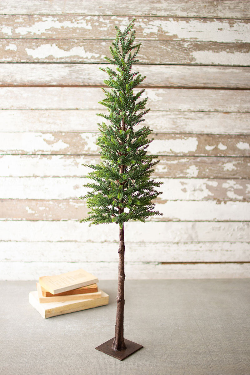Artificial Pine Christmas Tree With Iron Case By Kalalou | Modishstore | Christmas Trees