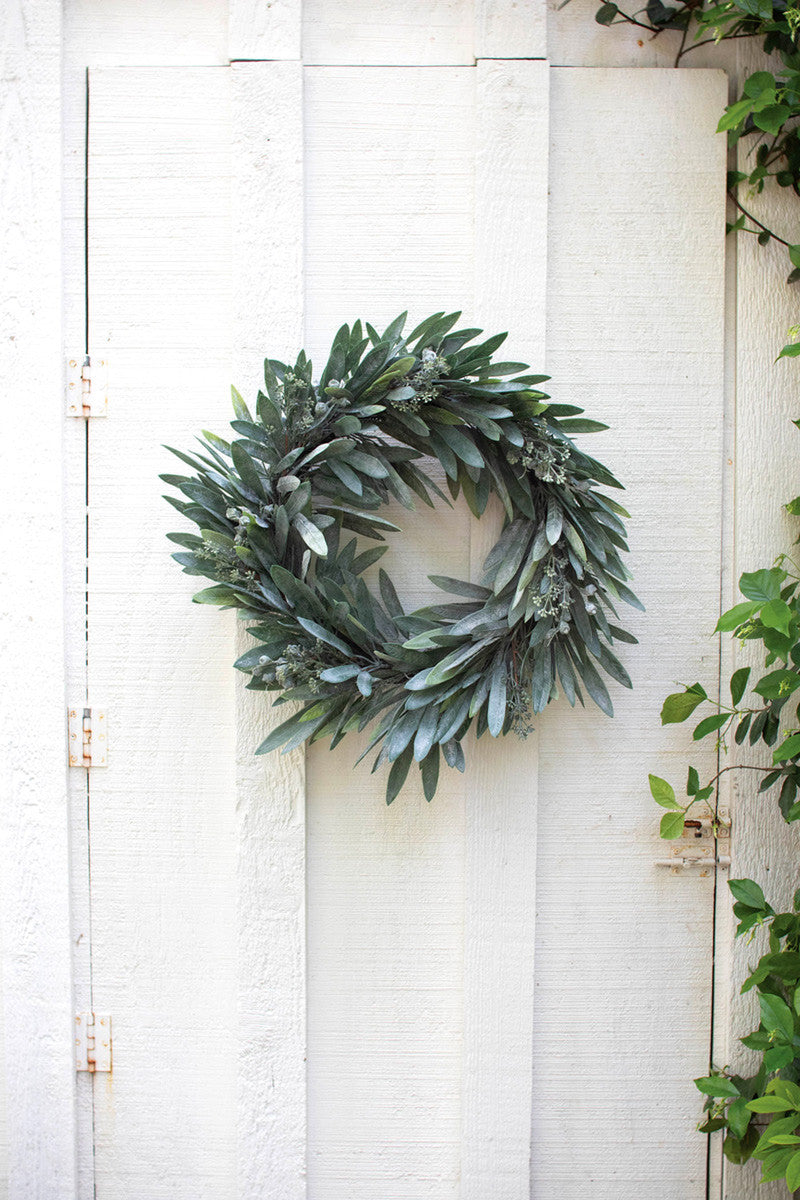 Artificial Eucalyptus Wreath By Kalalou | Wreath | Modishstore