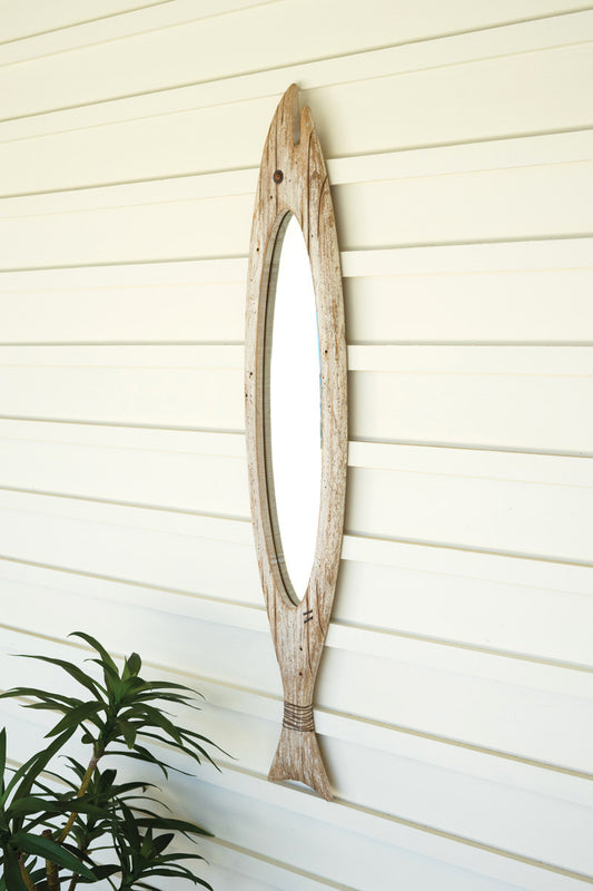 Carved Wooden Fish Mirror | Mirrors |  Modishstore 
