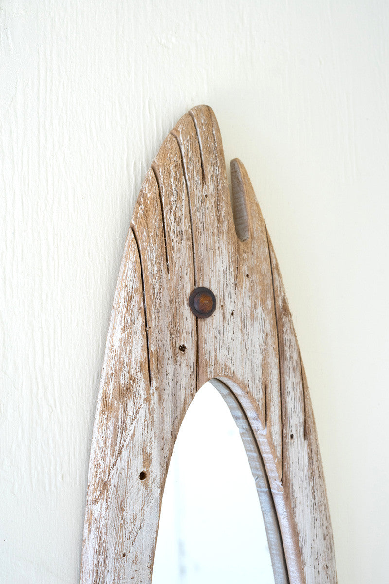Carved Wooden Fish Mirror | Mirrors |  Modishstore  - 3