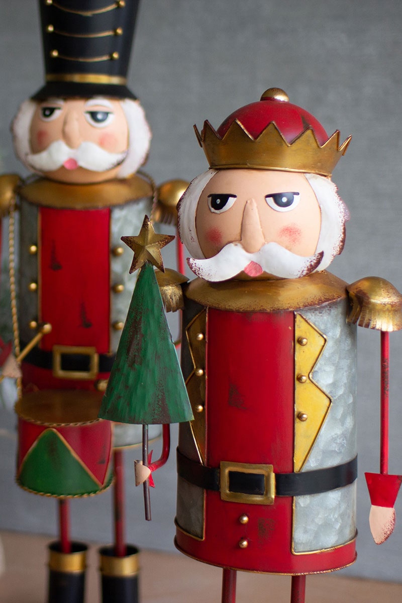 Painted Metal Nutcrackers S/3 By Kalalou-2
