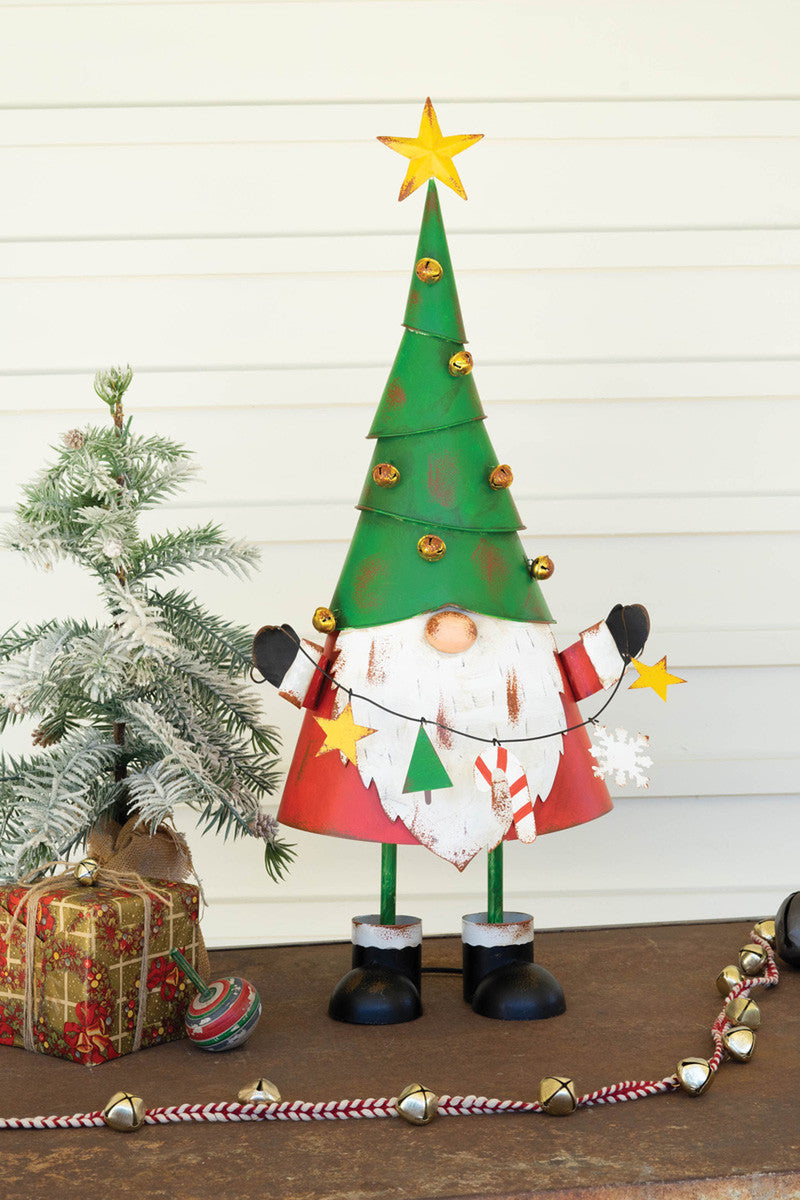 Painted Metal Christmas Gnome By Kalalou | Holiday | Modishstore - 3