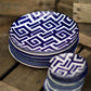 Handpainted Ceramic Moroccan Plates Set of 4  by Vagabond Vintage | Modishstore | Decorative Bowls-3