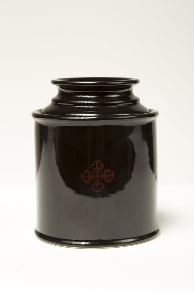 Ceramic Tea Canisters set of 2 by Vagabond Vintage | Modishstore | Jars & Canisters-2