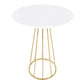 Canary Cece Contemporary/Glam Counter Table in Gold Steel and White Wood By LumiSource | Bar Tables | Modishstore - 3