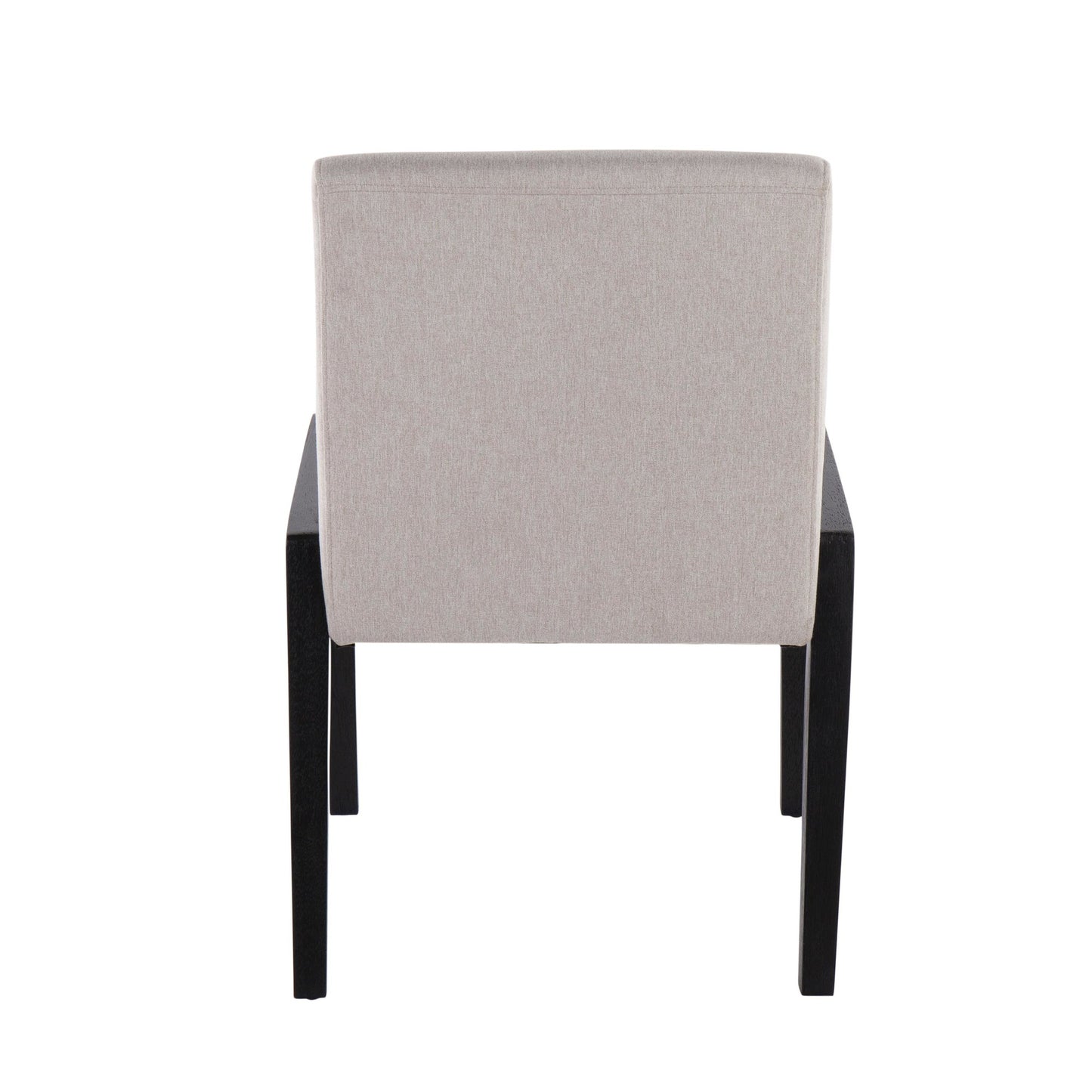 Carmen Contemporary Chair in Black Wood and Beige Fabric By LumiSource - Set of 2 | Side Chairs | Modishstore - 7